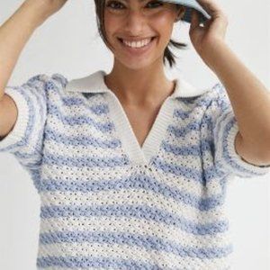 MAEVE GRACE OPEN-BACK POLO TOP